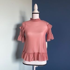 NWT! Knit top see through top